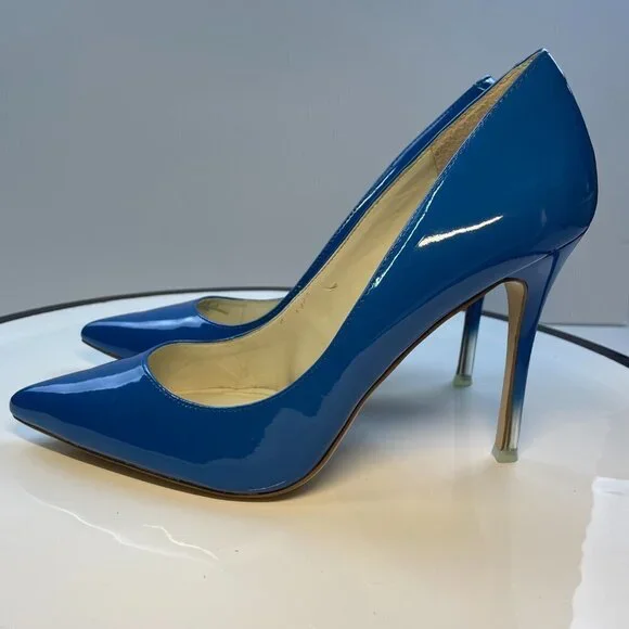 BCBGeneration Blue Patent Pumps 8.5M - Picture 3 of 8